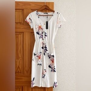 Floral White Dress